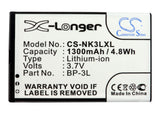 Battery for Myphone 1080 BS-04, MP-S-V 3.7V Li-ion 1300mAh / 4.81Wh
