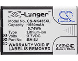 Battery for Microsoft RM-1070 BV-5J 3.7V Li-ion 1550mAh / 5.74Wh