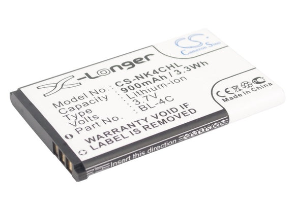 Battery for BBK i606 BK-BL-4C 3.7V Li-ion 900mAh / 3.33Wh