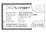 Battery for BLU Vida C4C08T, C4C50T, C4C60T, C4C85T 3.7V Li-ion 900mAh / 3.33Wh