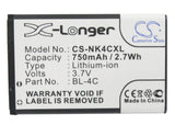 Battery for BBK i508 BK-BL-4C 3.7V Li-ion 750mAh / 2.78Wh