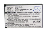 Battery for Nokia E52 BP-4L 3.7V Li-ion 1500mAh / 5.55Wh