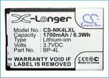 Battery for Digma EB-4L EB-4L 3.7V Li-ion 1700mAh / 6.29Wh