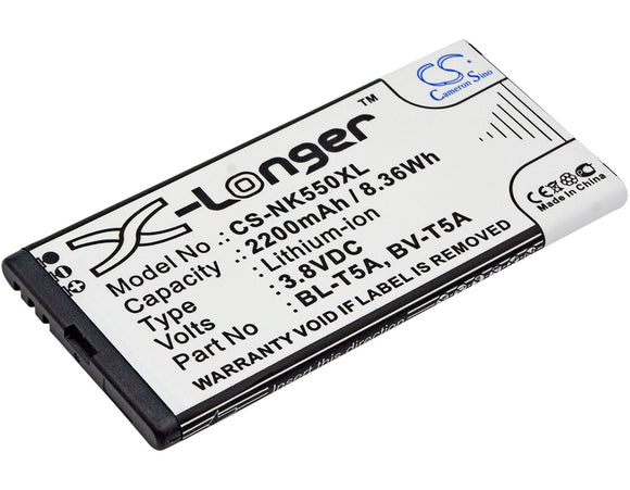 Battery for Microsoft Lumia 735 BL-T5A, BV-T5A 3.8V Li-ion 2200mAh / 8.36Wh