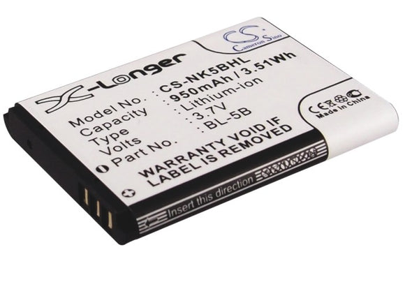 Battery for MaxCom MM131 3.7V Li-ion 900mAh / 3.33Wh