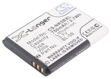 Battery for Nokia 5140 BL-5B 3.7V Li-ion 750mAh / 2.78Wh
