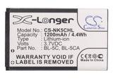 Battery for Nokia C1-02 BL-5C, BL-5CA 3.7V Li-ion 1200mAh / 4.44Wh