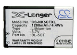 Battery for Nokia C6-01 BL-5CT 3.7V Li-ion 1200mAh / 4.44Wh