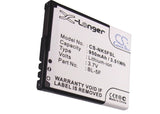 Battery for Nokia N96 BL-5F 3.7V Li-ion 950mAh / 3.51Wh