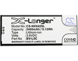 Battery for Nokia Lumia 640 LTE BV-L5C 3.8V Li-ion 2400mAh / 9.12Wh