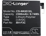 Battery for Nokia Lumia 650 XL BV-F3C 3.8V Li-Polymer 2300mAh / 8.74Wh