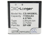 Battery for Mobiado Lucido BP-6M-S 3.7V Li-ion 1100mAh / 4.07Wh
