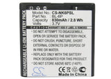 Battery for Nokia 7900 BL-6P, BP-6P 3.7V Li-ion 830mAh / 3.07Wh