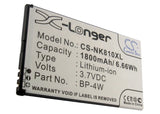 Battery for Nokia Lumia 810 BP-4W 3.7V Li-ion 1800mAh / 6.66Wh