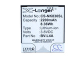 Battery for Nokia Tesla BV-L4A 3.8V Li-ion 2200mAh / 8.36Wh