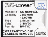 Battery for Nokia Cityman BV-T4D 3.85V Li-ion 3350mAh / 12.90Wh