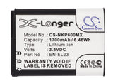 Battery for Nikon Coolpix P900s EN-EL23 3.8V Li-ion 1700mAh / 6.46Wh