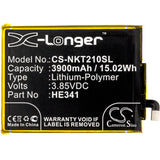 Battery for Nokia TA-1029 HE338, HE341 3.85V Li-Polymer 3900mAh / 15.02Wh
