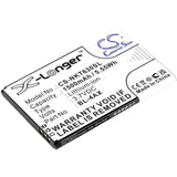 Battery for Nokia TA-1294  BL-4AX, BL-4XL 3.7V Li-ion 1500mAh / 5.55Wh