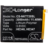 Battery for Nokia 7.1 HE340, HE347 3.8V Li-Polymer 3000mAh / 11.40Wh