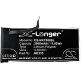 Battery for Nokia 8 Sirocco Global Dual SIM HE333 3.85V Li-Polymer 3000mAh / 11.