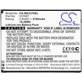 Battery for Nokia C2 V3760T 3.8V Li-ion 2700mAh / 10.26Wh