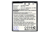 Battery for Casio Exilim EX-ZR1000WE NP-130, NP-130A 3.7V Li-ion 1800mAh