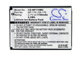 Battery for DIGIPO CB-170 084-07042L-062, CB-170 3.7V Li-ion 1700mAh