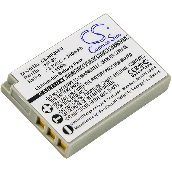 Battery for Fujifilm FinePix F450 NP-30 3.7V Li-ion 300mAh / 1.11Wh