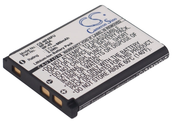 Battery for Medion Life P86124 NP-45 3.7V Li-ion 660mAh / 2.44Wh
