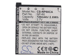 Battery for Casio Exilim Zoom EX-Z80PK NP-60 3.7V Li-ion 720mAh