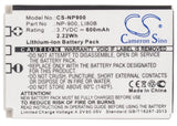 Battery for Rollei DS6 02491-0015-00, 02491-0037-00, BATS4, NP-900 3.7V Li-ion 6