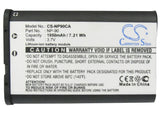 Battery for Casio Exilim EX-Z2000SR NP-90, NP-90DBA 3.7V Li-ion 1950mAh