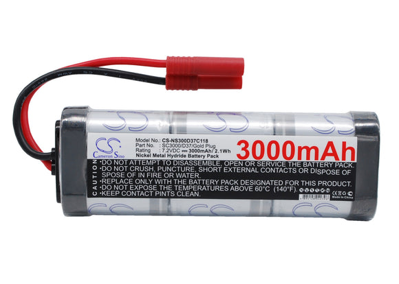Battery for RC CS-NS300D37C118 CS-NS300D37C118 7.2V Ni-MH 3000mAh