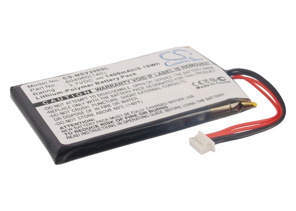 Battery for Insignia NS-NCV20 604060(140) 3.7V Li-Polymer 1400mAh / 5.18Wh