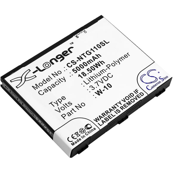 Battery for Netgear MR1100 308-10019-01, W-10 3.7V Li-Polymer 5000mAh / 18.50Wh