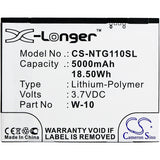 Battery for Telstra M1 W-10 3.7V Li-Polymer 5000mAh / 18.50Wh