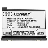 Battery for Insta360 One X2 CINOSBT, CINOSBT/A 3.85V Li-ion 1700mAh / 6.55Wh