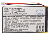 Battery for NEVO Q50 CS503759 1S1P 3.7V Li-Polymer 1200mAh