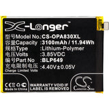 Battery for OPPO A83 2018 Dual SIM BLP649 3.85V Li-Polymer 3100mAh / 11.94Wh