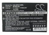 Battery for Opticon OPH-1004 BTR0100, Z60 3.7V Li-ion 1100mAh / 4.07Wh