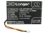 Battery for Opticon OPL-9725 N10-1000MA 3.7V Li-ion 1000mAh / 3.70Wh