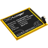 Battery for OPPO RMX1991  BLP751 3.85V Li-Polymer 3900mAh / 15.02Wh