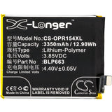 Battery for OPPO CPH1835 BLP663 3.85V Li-Polymer 3350mAh / 12.90Wh