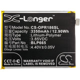 Battery for OPPO CPH1861 BLP665 3.85V Li-Polymer 3350mAh / 12.90Wh