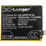 Battery for OPPO CPH1917  BLP701 3.85V Li-Polymer 3650mAh / 14.05Wh