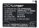 Battery for OPPO R8107 BLP579 3.8V Li-Polymer 2000mAh / 7.60Wh
