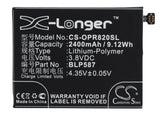 Battery for OPPO R8207 BLP587 3.8V Li-Polymer 2400mAh / 9.12Wh