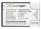 Battery for OPPO R601 BLT017 3.7V Li-ion 1000mAh / 3.7Wh