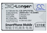 Battery for OPPO U707T BLP553 3.8V Li-ion 2800mAh / 10.64Wh